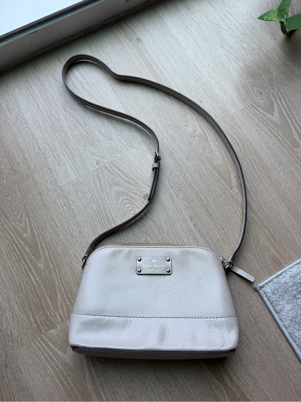 kate spade Cream Leather Crossbody Bag